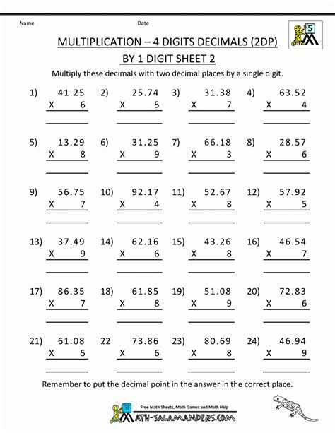 multiplication 4-digit by 1-digit|4 digit multiplication worksheets.